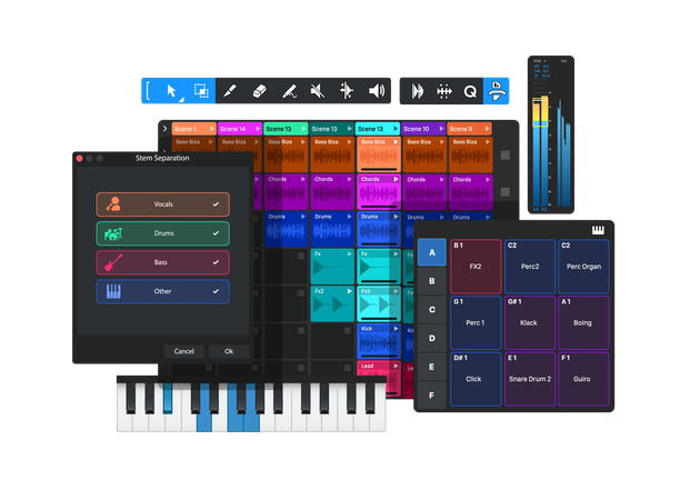 Digital Audio Workstation DAW application  Illustration