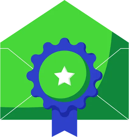 Featuring A Badge With A Star This Icon Symbolizes Excellence In Digital Services And Achievements In Marketing Ideal For Awards Recognitions Or Certifications Within Digital Marketing Fields Illustration