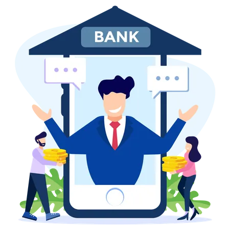 Digital banking  Illustration
