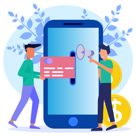 Digital banking app  Illustration