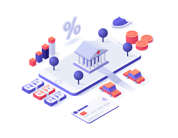 Digital banking  Illustration