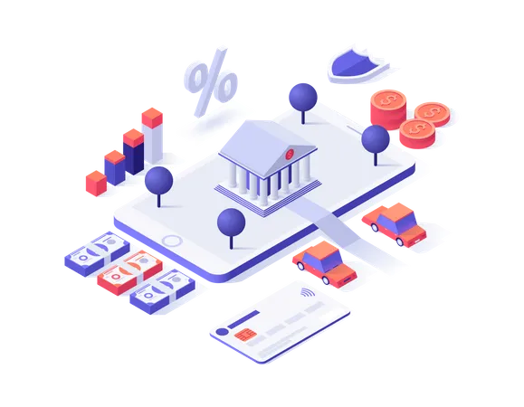 Digital banking  Illustration