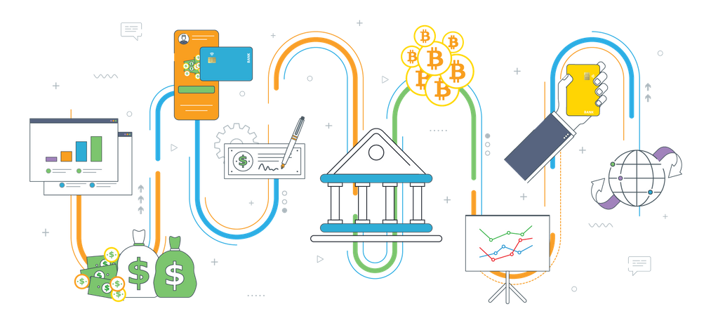 Digital banking  Illustration