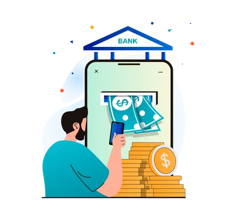 Digital Banking  Illustration