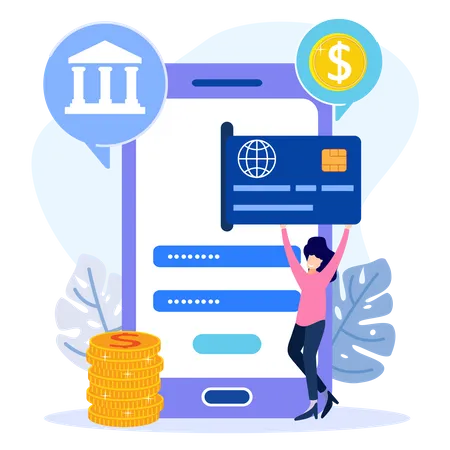 Digital banking  Illustration