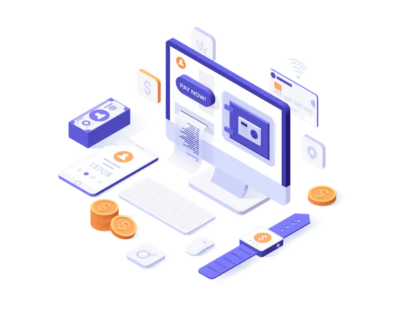 Digital banking  Illustration