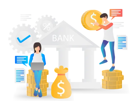 Digital Banking  Illustration