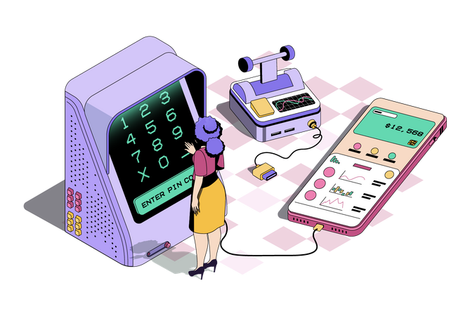 Digital banking  Illustration