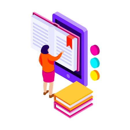 Digital Book  Illustration