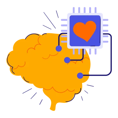 Digital Brain Core  Illustration