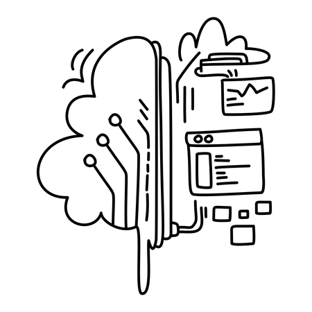Digital Brain  Illustration
