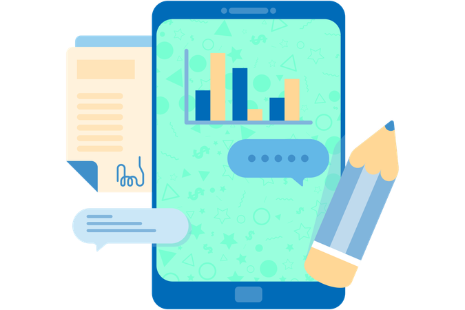 Digital Business agreement  일러스트레이션