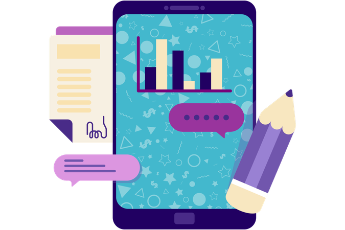 Digital Business agreement  일러스트레이션