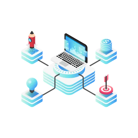 Digital Business  Illustration