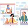 illustrations for digital business meeting