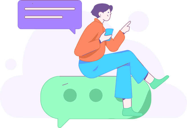 Digitaler Chat  Illustration