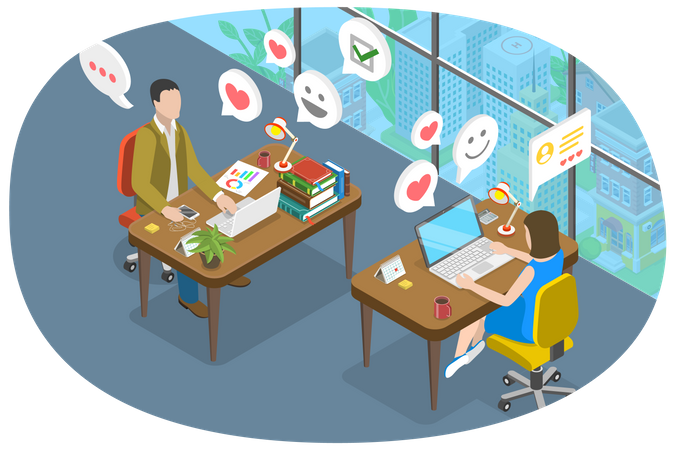Digital Communication Etiquette  일러스트레이션