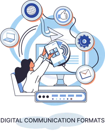 Digital communication formats  Illustration