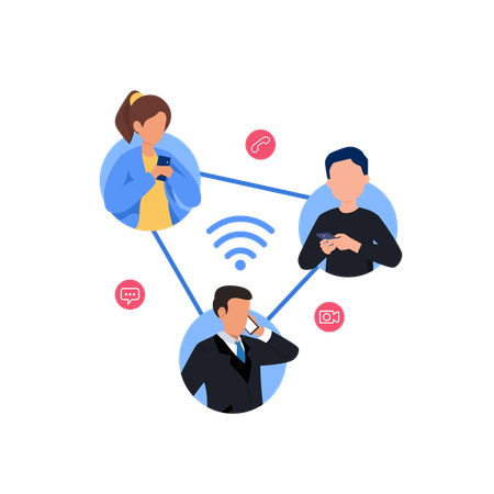 Digital Communication  Illustration