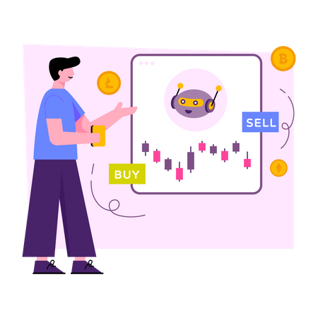 Digital Currencies Trading  Illustration