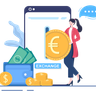 illustrations of digital currency exchange application