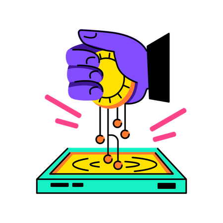 Digital currency  Illustration