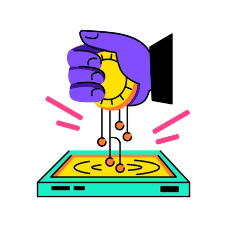 Digital currency  Illustration