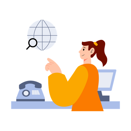 Digital Customer Support Illustration  Illustration