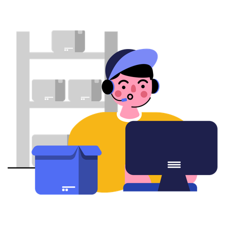 Digital Customer Support  Illustration