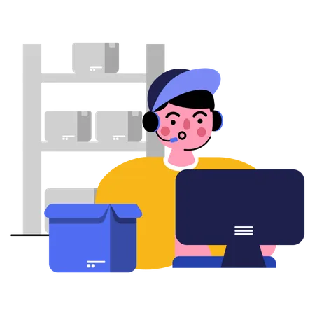 Digital Customer Support  Illustration