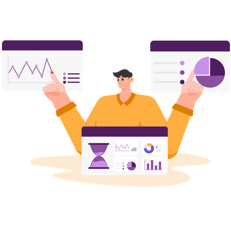 Digital Data Analyst Project Management  Illustration