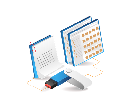 Digital data files  Illustration