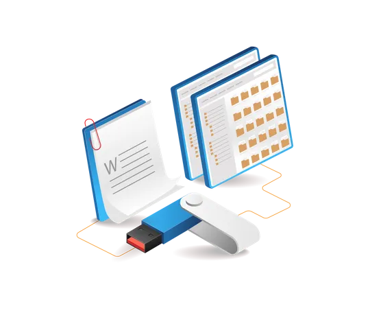 Digital data files  Illustration