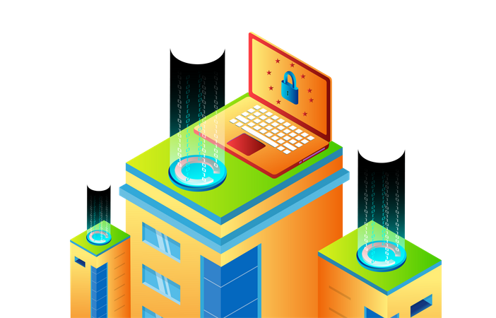 Digital data security technology  Illustration