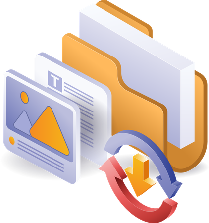 Digital data transfer cycle  Illustration