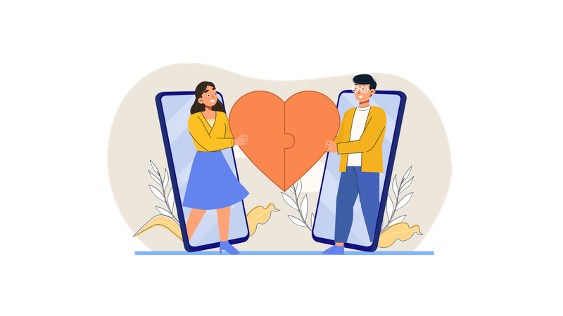 Digital Dating  Illustration