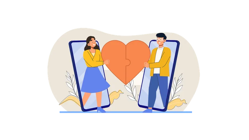 Digital Dating  Illustration