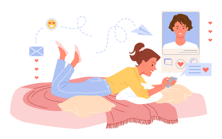 Digital Dating  Illustration