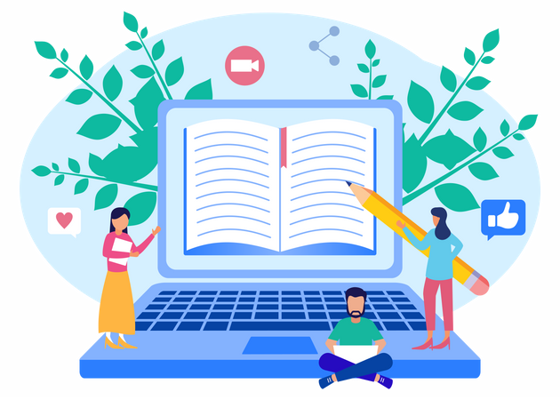 Digital education  Illustration