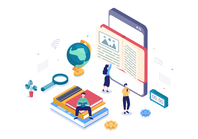 Digital Education  일러스트레이션