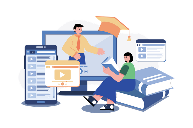 Digital Education  일러스트레이션