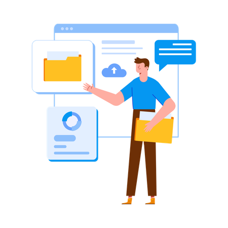 Digital File Management for Presentations  Illustration