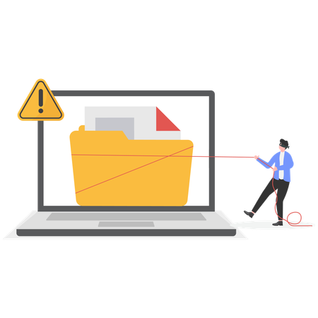 Digital file security management  Illustration