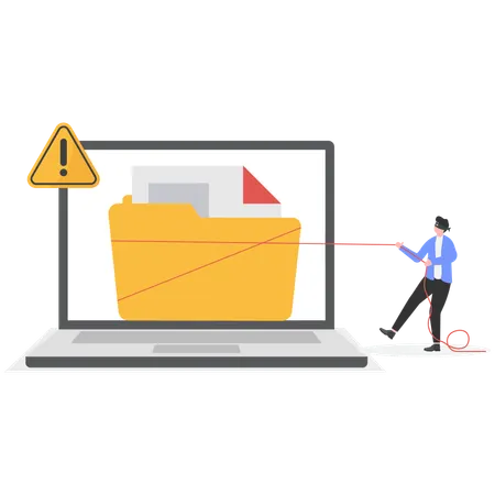 Digital file security management  Illustration