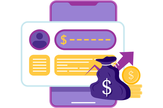Digital finance dashboard  Illustration