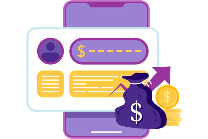 Digital finance dashboard  Illustration