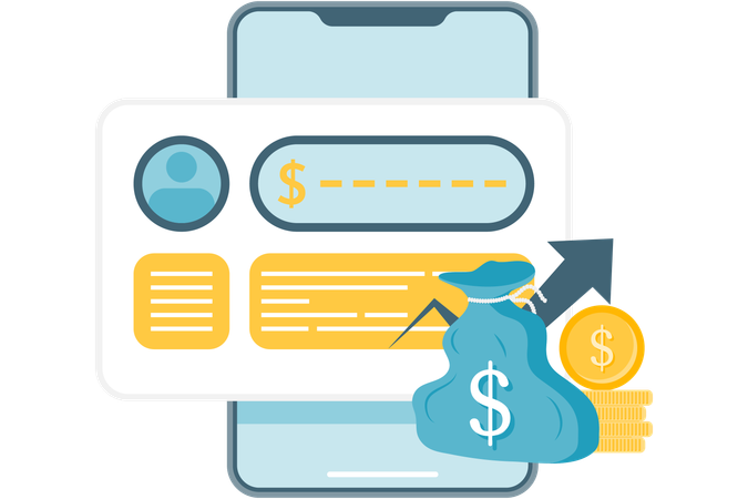 Digital finance dashboard  Illustration