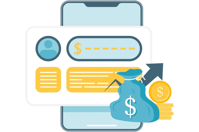 Digital finance dashboard  Illustration