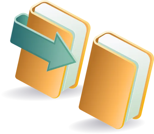 Digital folder data duplication  Illustration