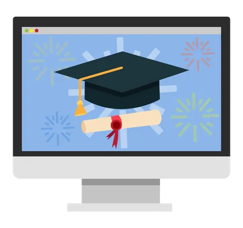 Digital Graduation Illustration